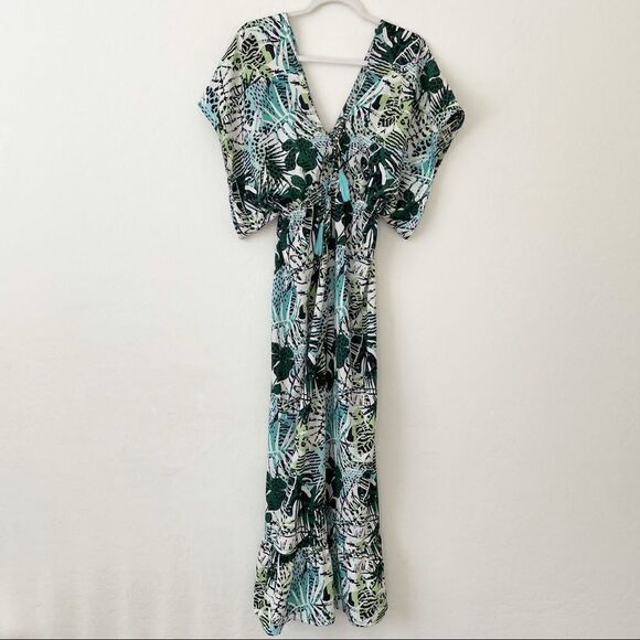 AMERICA & BEYOND Palm Maxi Dress Swimsuit Cover Up - Picture 5 of 12